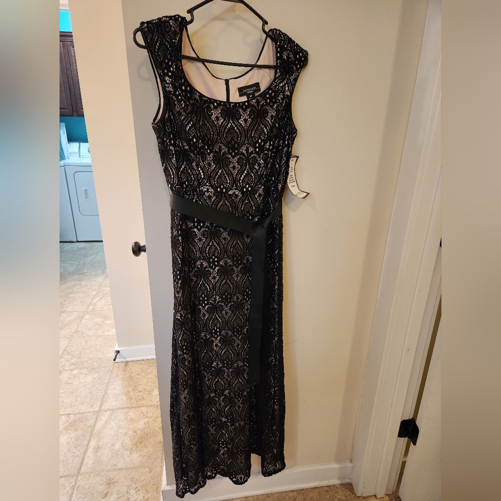 R&M Richards Black Lace Gown